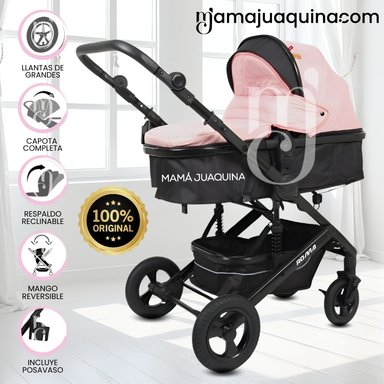 COCHE MOISÉS TRAVEL SYSTEM «ROMA NEW» DE LUJO PINK