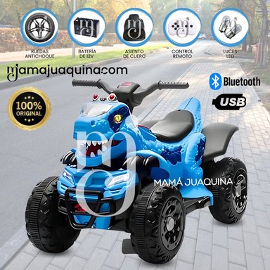 CUATRIMOTO A BATERÍA PARA NIÑOS «REX» CONTROL REMOTO BLUE - 1