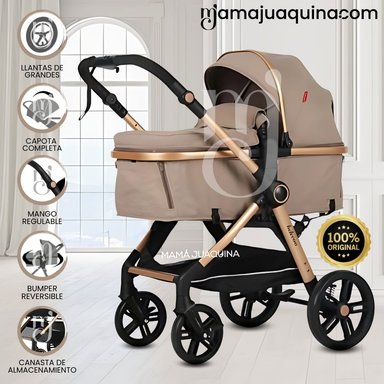 COCHE MOISÉS TRAVEL SYSTEM «KYLIE» DE LUJO BEIGE