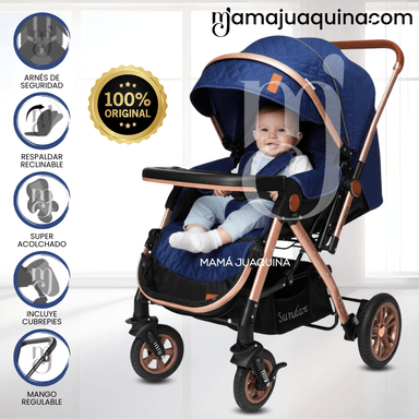 COCHE CUNA DE LUJO «SUNDARA VIP» EDICIÓN LIMITADA BLUE