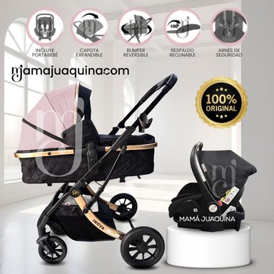 COCHE MOISÉS TRAVEL SYSTEM «INOVA PRO» DE LUJO BLACK