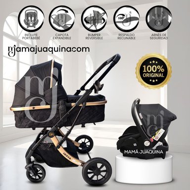 COCHE MOISÉS TRAVEL SYSTEM «INOVA PRO» DE LUJO PINK