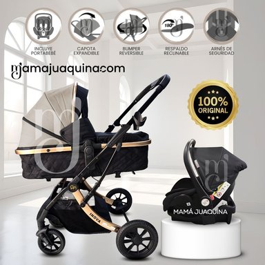 COCHE MOISÉS TRAVEL SYSTEM «INOVA PRO» DE LUJO GRAY