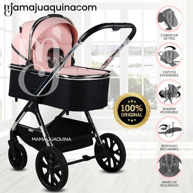 COCHE MOISÉS TRAVEL SYSTEM «ELUM» DE LUJO PINK