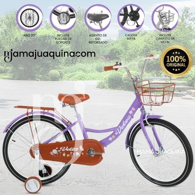 BICICLETA PARA NIÑA ARO 20 «NEW LADY» CON CANASTA PURPLE