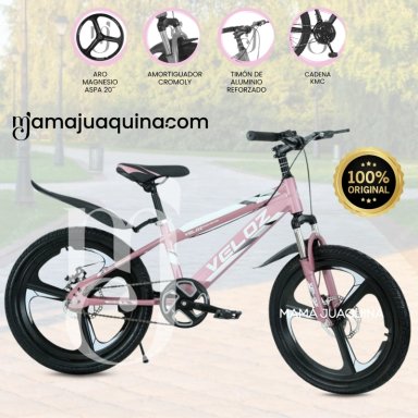 BICICLETA DEPORTIVA ARO 20 «VELOZ» PARA NIÑOS PINK