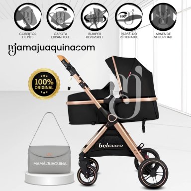 COCHE MOISÉS TRAVEL SYSTEM «BUMI» DE LUJO BLACK