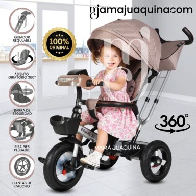 TRICICLO GUIADOR GIRATORIO «PRIME XL» PARA NIÑOS PINK - 1