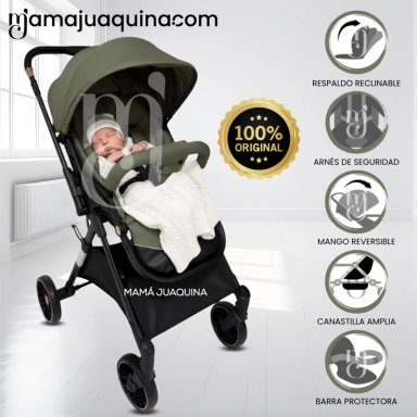 COCHE MALETA DE LUJO «CRONOS» MANGO REVERSIBLE GREEN