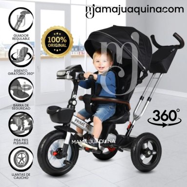 TRICICLO GUIADOR GIRATORIO «PRIME XL» PARA NIÑOS BLACK - 1