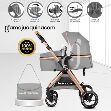 COCHE MOISÉS TRAVEL SYSTEM «BUMI» DE LUJO GRAY
