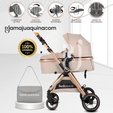 COCHE MOISÉS TRAVEL SYSTEM «BUMI» DE LUJO BEIGE