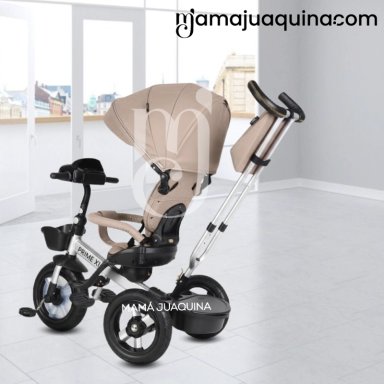 TRICICLO GUIADOR GIRATORIO «PRIME XL» PARA NIÑOS BEIGE - 2