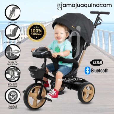 TRICICLO GUIADOR GIRATORIO «WUNDER» EDICIÓN LIMITADA BLACK - 1