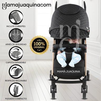 COCHE BASTÓN DE LUJO «SINNIA II» CON MANILLAR GIRATORIO BLACK