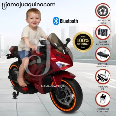 MOTO A BATERÍA PARA NIÑOS «PANIGALE» DE LUJO RED - 1
