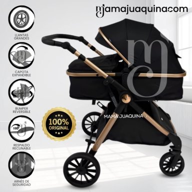 COCHE MOISÉS TRAVEL SYSTEM «THORNE» DE LUJO BLACK