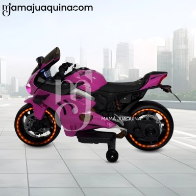 MOTO A BATERÍA PARA NIÑOS «PANIGALE» DE LUJO PINK - 2