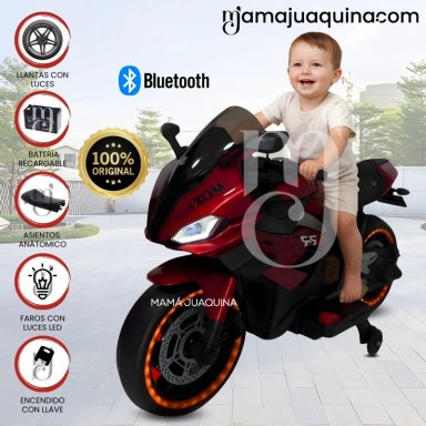 MOTO A BATERÍA PARA NIÑOS «SAIKO» LICENSSED RED - 1