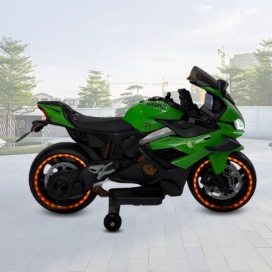 MOTO A BATERÍA PARA NIÑOS «SAIKO» LICENSSED GREEN - 3