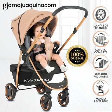 COCHE CUNA DEPORTIVO «SMART PLUS» MANGO REVERSIBLE BEIGE