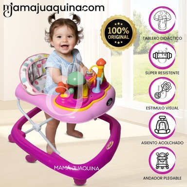 ANDADOR CON TABLERO MUSICAL «HONGUITO II» PINK
