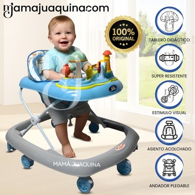 ANDADOR CON TABLERO MUSICAL «HONGUITO II» LIGHT BLUE