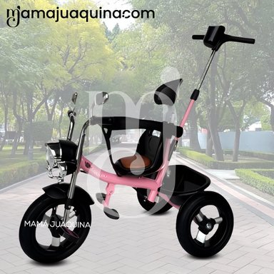 TRICICLO CHAVITO CON GUIADOR «YARLEY» MUSICAL PINK - 4