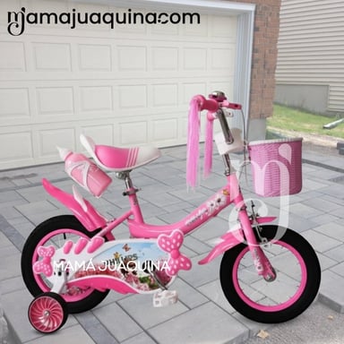 BICICLETA CAMPERA ARO 12 «ANNE» CON CANASTA LIGHT PINK - 2