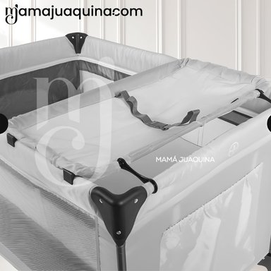 COMBO CUNA CORRAL PREMIUM «HAPPY DREAM» PINK CON COLCHÓN DE REGALO - 4