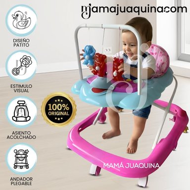 ANDADOR CON TABLERO MUSICAL «UGLY DUCKY» PINK Y BLUE