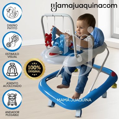 ANDADOR CON TABLERO MUSICAL «UGLY DUCKY» BLUE Y GREY