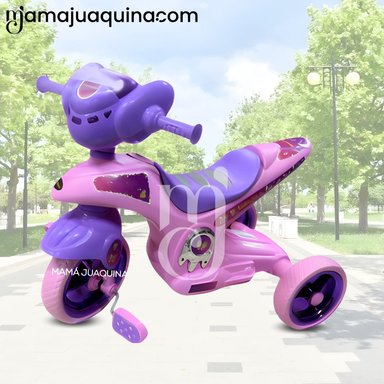 TRIMOTO A PEDAL PARA NIÑOS «SERVANN II» CON BLUETOOTH PURPLE - 2