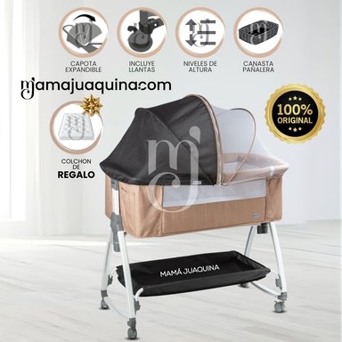 CUNA COLECHO PARA BEBÉ «DIMI» DE LUJO CON COLCHÓN - BEIGE