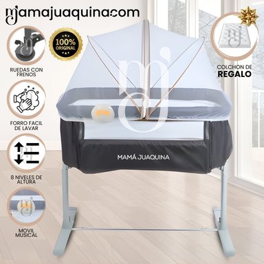 CUNA MUSICAL DE LUJO «MOZZI» EDICIÓN LIMITADA CON COLCHÓN BEIGE