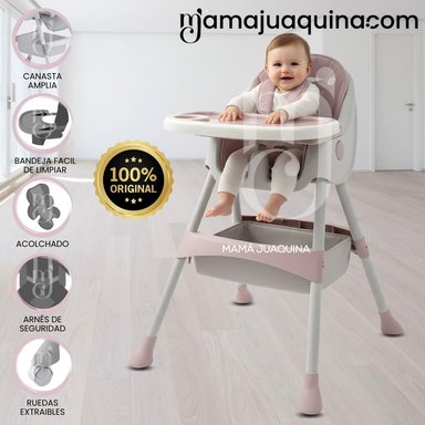 SILLA DE COMER PARA BEBÉ «LUXI» EDICIÓN EXCLUSIVA PINK