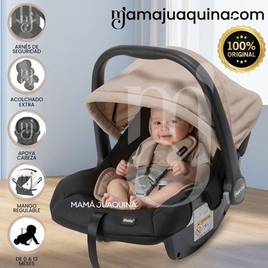 PORTABEBÉ DE LUJO «REMI» MANGO REGULABLE BEIGE - 1