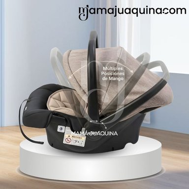 PORTABEBÉ DE LUJO «REMI» MANGO REGULABLE BEIGE - 4