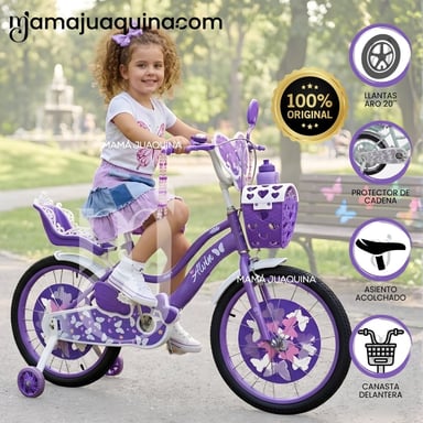 BICICLETA CAMPERA PARA NIÑA ARO 20 «ALANIS» CON CANASTA - 1