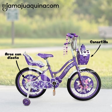 BICICLETA CAMPERA PARA NIÑA ARO 20 «ALANIS» CON CANASTA - 4