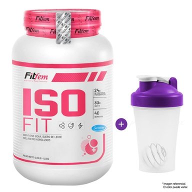 PROTEÍNA FITFEM ISO FIT 1.1 KG CHOCOLATE + SHAKER