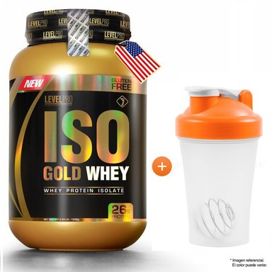 PROTEÍNA LEVEL PRO ISO GOLD WHEY 1100 GRAMOS CHOCOLATE ISOLATADA