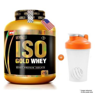 PROTEÍNA LEVEL PRO ISO GOLD WHEY 3KG VAINILLA + REGALO SHAKER