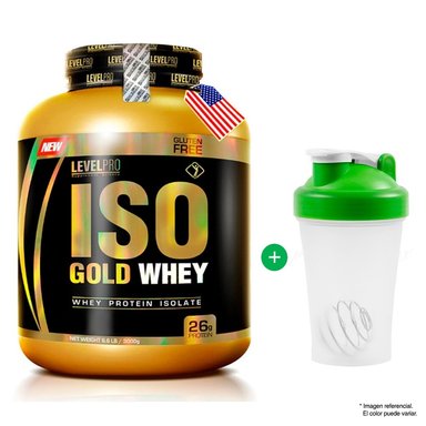 PROTEÍNA LEVEL PRO ISO GOLD WHEY 3KG CHOCOLATE 97 SERVICIOS
