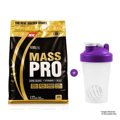 PROTEÍNA LEVEL PRO MASS PRO 6.6 LIBRAS CHOCOLATE RICH + SHAKER