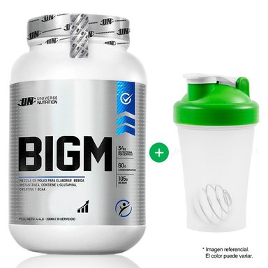 PROTEÍNA UNIVERSE NUTRITION BIGM 2 KG CHOCOLATE + SHAKER