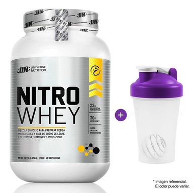 PROTEÍNA UNIVERSE NUTRITION NITRO WHEY 1.1 KG COOKIES AND CREAM SUERO DE LECHE + TOMATODO