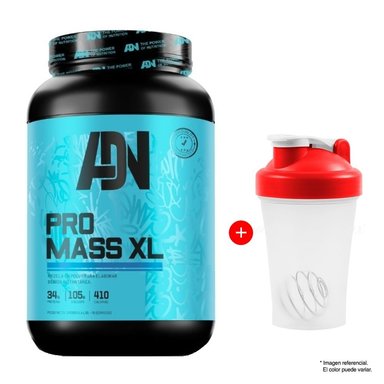 PROTEÍNA ADN PRO MASS XL 2 KG CHOCOLATE SUERO DE LECHE + SHAKER
