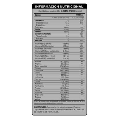 PROTEÍNA UNIVERSE NUTRITION NITRO WHEY 5 KG COOKIES SUERO DE LECHE - 2