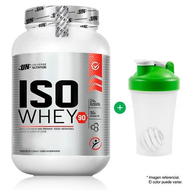 PROTEÍNA UNIVERSE NUTRITION ISO WHEY 90 1.1 KG COOKIES AND CREAM + SHAKER